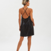 Vestito sbracciato da sera in paillettes fisto firenze